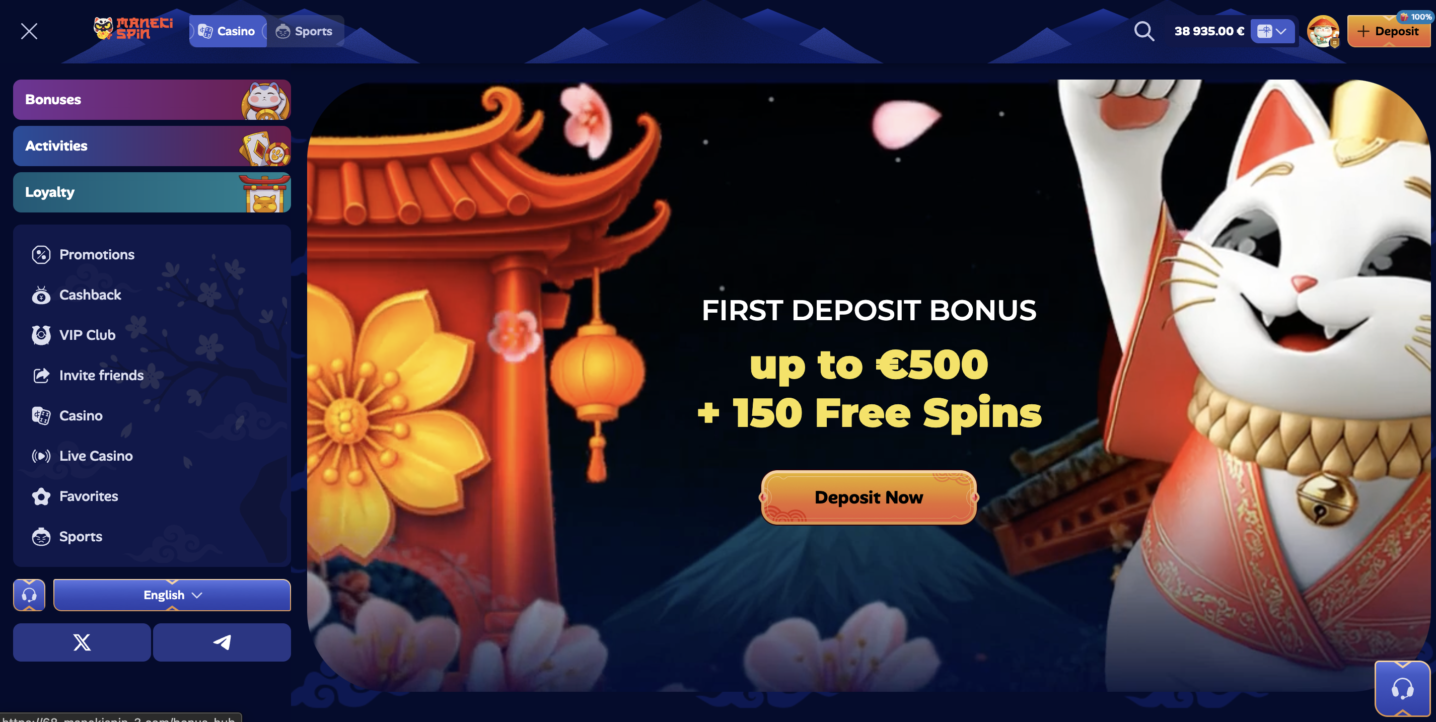 Logo de ManekiSpin Casino